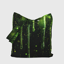 Сумка-шопер Зеленая объемная слизь, цвет: 3D-принт