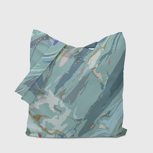 Сумка-шоппер Холодный голубой абстракция / 3D-принт – фото 1