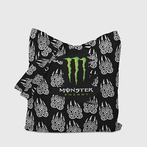 Сумка-шоппер Monster energy медвежьи лапы / 3D-принт – фото 1