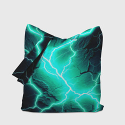 Сумка-шопер Color light blue black, цвет: 3D-принт