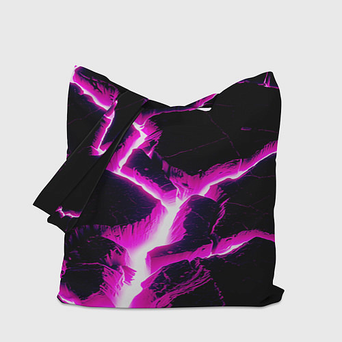 Сумка-шоппер Color pink black / 3D-принт – фото 1