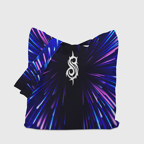 Сумка-шоппер Slipknot neon energy / 3D-принт – фото 1