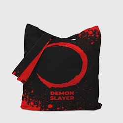 Сумка-шопер Demon Slayer - red gradient, цвет: 3D-принт