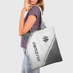 Сумка-шопер Suzuki - white gradient вертикально, цвет: 3D-принт — фото 2