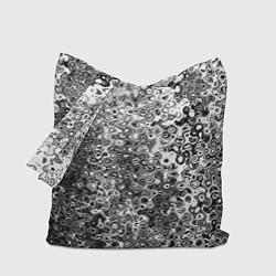 Сумка-шопер Чёрно-белый абстрактная текстура, цвет: 3D-принт