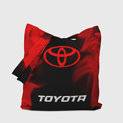 Сумка-шопер Toyota - red gradient по-центру, цвет: 3D-принт