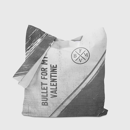 Сумка-шоппер Bullet For My Valentine - white gradient вертикаль / 3D-принт – фото 1