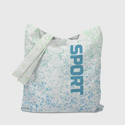 Сумка-шопер Sport бело-голубой, цвет: 3D-принт