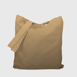 Сумка-шопер Градиент бежевый текстура, цвет: 3D-принт