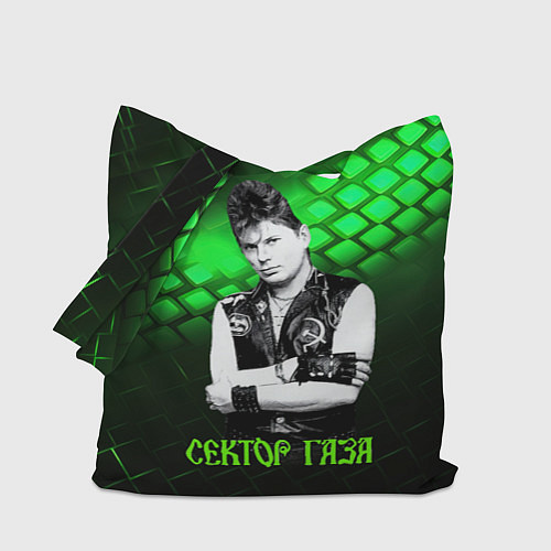 Сумка-шоппер Сектор газа зеленый текстурный фон / 3D-принт – фото 1