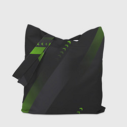 Сумка-шопер Color black green, цвет: 3D-принт