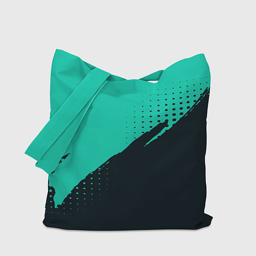 Сумка-шоппер Color black light blue / 3D-принт – фото 1