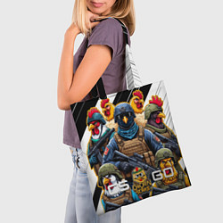 Сумка-шопер Cs:go куриная команда, цвет: 3D-принт — фото 2