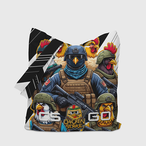 Сумка-шоппер Cs:go куриная команда / 3D-принт – фото 1