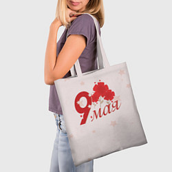 Сумка-шопер 9 мая со звездами, цвет: 3D-принт — фото 2