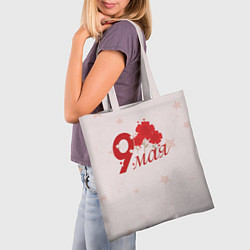 Сумка-шопер 9 мая гвоздики, цвет: 3D-принт — фото 2