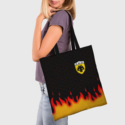 Сумка-шопер AEK fire hexagon, цвет: 3D-принт — фото 2