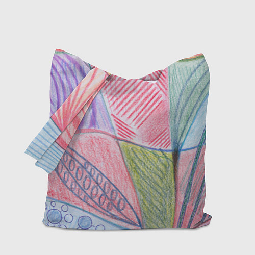 Сумка-шоппер Floral motifs in pink / 3D-принт – фото 1