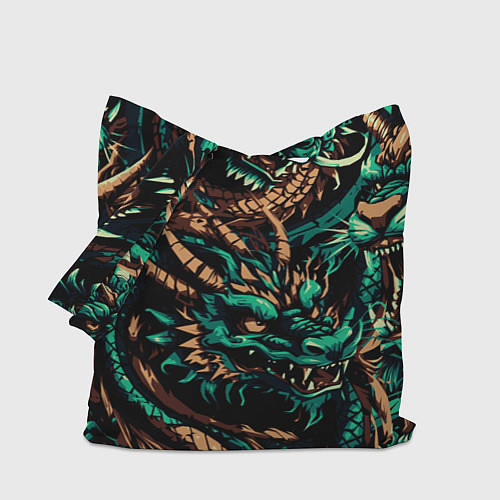 Сумка-шоппер Японские драконы ирезуми / 3D-принт – фото 1