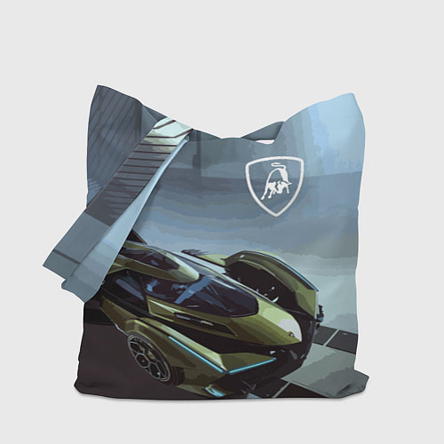 Сумка-шоппер Lamborghini - motorsport extreme / 3D-принт – фото 1