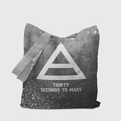 Сумка-шопер Thirty Seconds to Mars - grey gradient, цвет: 3D-принт