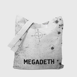 Сумка-шопер Megadeth - white gradient по-центру, цвет: 3D-принт