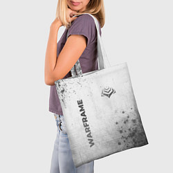Сумка-шопер Warframe - white gradient вертикально, цвет: 3D-принт — фото 2