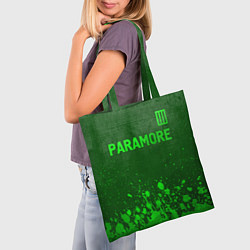 Сумка-шопер Paramore - green gradient посередине, цвет: 3D-принт — фото 2