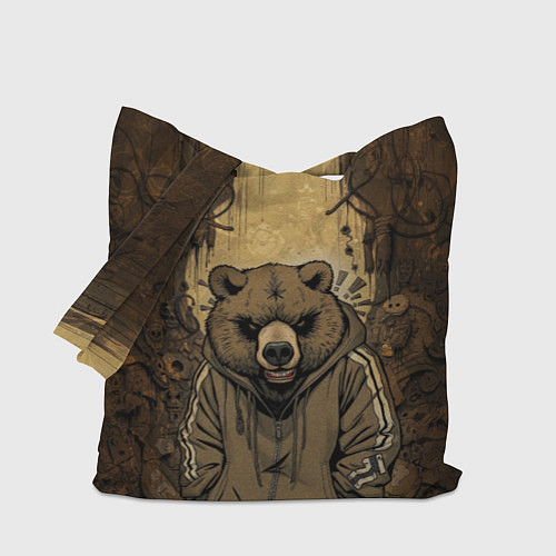Сумка-шоппер Спортивный мишка / 3D-принт – фото 1