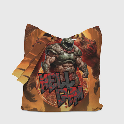 Сумка-шоппер Doom hell gym / 3D-принт – фото 1