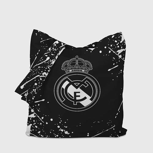 Сумка-шоппер Real Madrid белые краски / 3D-принт – фото 1