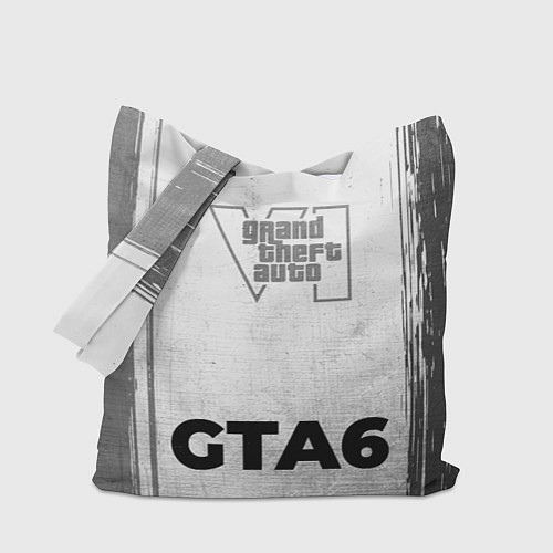 Сумка-шоппер GTA6 - white gradient по-центру / 3D-принт – фото 1