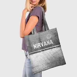 Сумка-шопер Nirvana - grey gradient посередине, цвет: 3D-принт — фото 2