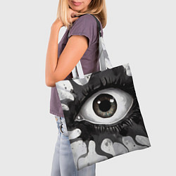 Сумка-шопер Глаз и щупальца - психоделика, цвет: 3D-принт — фото 2