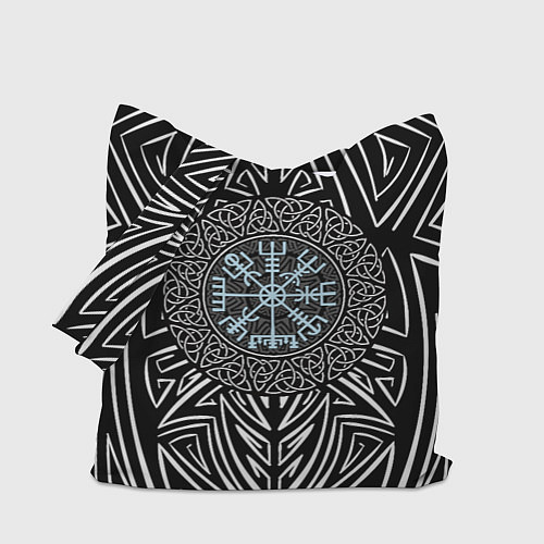 Сумка-шоппер Этнический узор с компасом жизни / 3D-принт – фото 1
