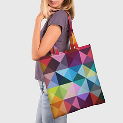 Сумка-шопер Цветные квадраты, цвет: 3D-принт — фото 2