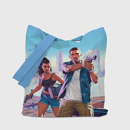 Сумка-шоппер GTA 6 главные герои / 3D-принт – фото 1