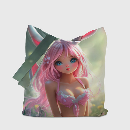 Сумка-шоппер Девушка с ушками зайца / 3D-принт – фото 1