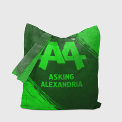 Сумка-шоппер Asking Alexandria - green gradient