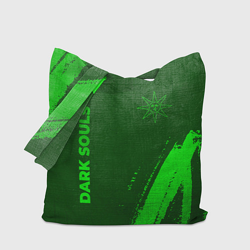 Сумка-шоппер Dark Souls - green gradient вертикально / 3D-принт – фото 1