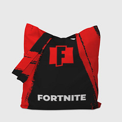 Сумка-шопер Fortnite - red gradient по-центру, цвет: 3D-принт
