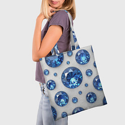 Сумка-шопер Россыпь сапфиров, цвет: 3D-принт — фото 2
