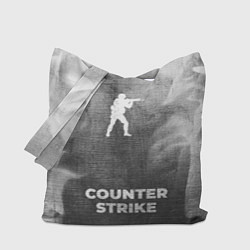 Сумка-шоппер Counter Strike - grey gradient по-центру