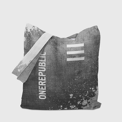 Сумка-шоппер OneRepublic - grey gradient вертикально / 3D-принт – фото 1