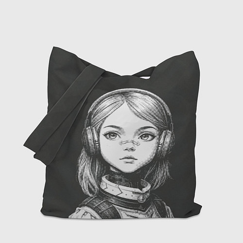 Сумка-шоппер Девушка-андроид из будущего / 3D-принт – фото 1