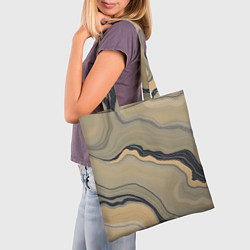 Сумка-шопер Песочный мрамор, цвет: 3D-принт — фото 2