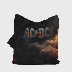 Сумка-шопер ACDC металлический лого, цвет: 3D-принт