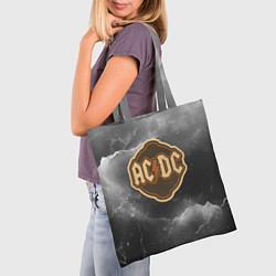 Сумка-шопер ACDC ретро логотип, цвет: 3D-принт — фото 2