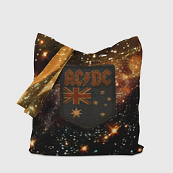 Сумка-шопер ACDC в стиле нашивки, цвет: 3D-принт
