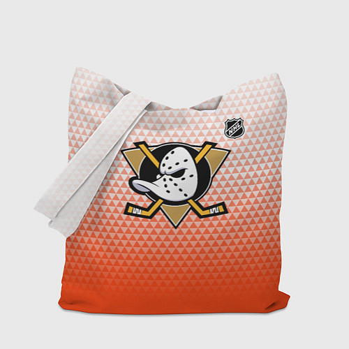 Сумка-шоппер Анахайм Дакс - оранжевая геометрия / 3D-принт – фото 1